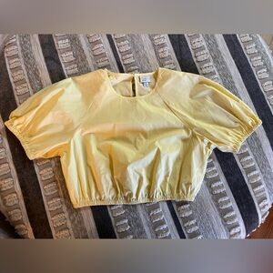 A New Day Light Yellow Stripe Blouse